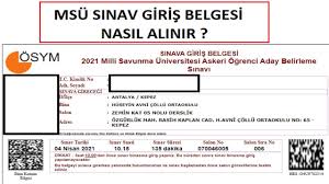Maybe you would like to learn more about one of these? Msu Sinav Giris Belgesi Nasil Alinir Youtube