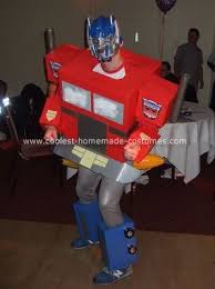 Coolest Homemade Optimus Prime Transformer Costume Transformer Costume Transformers Optimus Prime Work Christmas Party