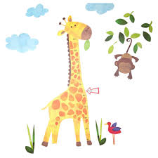 Jojo Maman Bebe Giraffe Height Chart Wall Stickers