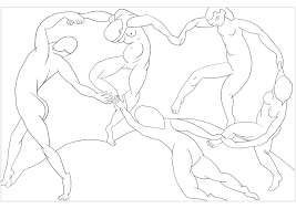 Download and print free icare by henri matisse coloring pages. Henri Matisse The Dance Masterpieces Adult Coloring Pages