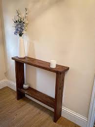 Rustic Woodenhallwaytable With Shelf Reclaimed Wood Etsy In 2020 Hallway Table Decor Hallway Table Diy Entrance Hall Tables
