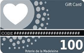 The value on this card will not be replaced if the gift card is … Original Gift Idea The Poterie De La Madeleine Gift Card