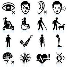 Black And White Icons People Injury And Disability Black White Vector Icon Set Vector Art Illustration Doodle People Vector Art Illustration Icon Set Vector