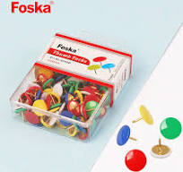 Foska Different Colors Vinyl Coated Thumbtacks for Office