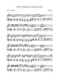 Youre Gonna Live Forever In Me Pdf He also uses some other interesting chord choices that are not quite in the key either and some note lines within the chords. youre gonna live forever in me pdf