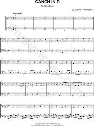 Instrumental solo in d major (transposable). Johann Pachelbel Canon In D Cello Duet Sheet Music In D Major Download Print Sku Mn0185560