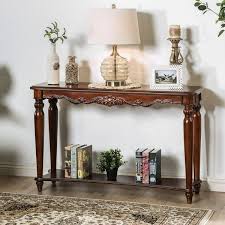 Shop Gracewood Hollow Mieville Traditional Cherry Sofa Table Free Shipping Today Overstock Com 20000910 Foyer Decorating Sofa Table Sofa Table Decor