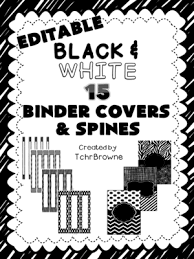 Black And White Cover Photos Editable Binder Covers And Spines Black And White Collection From Terri 039 Steachingtreasure On Teache Editable Binder Covers Binder Covers Editable Binder