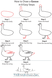 How To Draw A Goose Goose Drawing Drawing Tutorial Easy Cute Easy Drawings