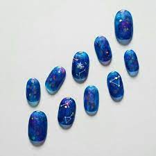 久々にギャラクシーネイル 星座ネイル ギャラクシーネイル 星座 ネイル カワイイネイル