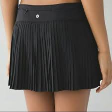 Lululemon Athletica Skirts Lululemon Pleat To Street Black Tennis Skirt Ii Poshmark