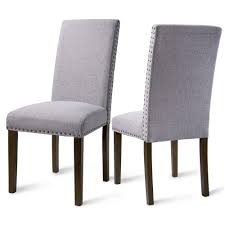 Harper Bright Designs Light Grey Upholstered Dining Chairs Set Of 2 Wf189457eaa The Home Depot Fabric Dining Chairs Upholstered Dining Chairs Fabric Dining Chairs