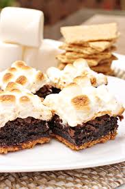 Place brownies on cookie sheet and top each with 3 mini. S Mores Brownies Cook Nourish Bliss