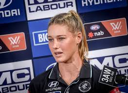 Tayla harris with carlton during a preliminary final against fremantle at ikon park in march 2019. Tayla Harris S Kick Will Drive Real Change Illawarra Mercury Wollongong Nsw