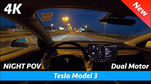 Model 3 2021 sedan terbaru tersedia dalam pilihan tesla model 3 terbagi dalam 3 trim: Tesla Model 3 Night Pov Test Drive And Full Review In 4k Led Headlights In Dark 0 100 Km H Youtube