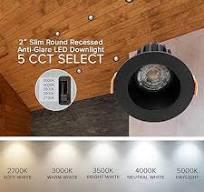 Maxxima 2 in. Ultra-Thin Recessed Anti-Glare LED Downlight ...