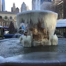 Bryant Park Fountain Frozen Or Why It S Important To Drain Your Fountain In The Winter Viewing Nyc