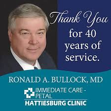 Hattiesburg Clinic would like to offer gratitude and best wishes to Ronald  A.