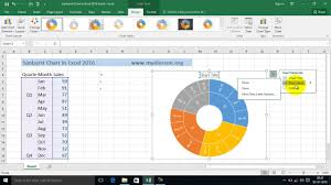 sunburst chart in excel 2016