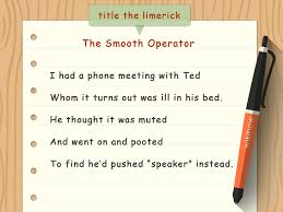 How To Write A Limerick Limerick Poem Writing Rhyme Scheme