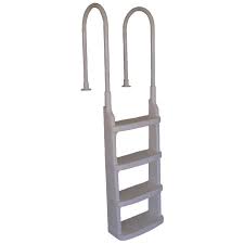 Main Access Easy Incline In Pool Ladder With Mounting Flanges For 48 In To 54 In Pools 200200t The Home Depot Above Ground Pool Ladders Pool Ladder In Ground Pools