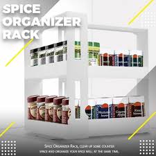 kitchen spice organizer rack multi