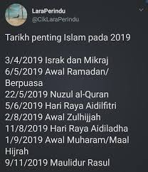 Tarikh hari pesta keamatan : Tarikh Penting Islam Tahun 2019 Viral Muafakat Johor Facebook