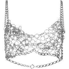 Maison Margiela Chain Link Bra Top 2 460 Liked On Polyvore Featuring Grey And Maison Margiela Chain Chain Link Bra Tops