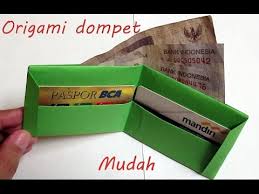 Cara Buat Origami Dompet Dari Kertas Mudah Youtube