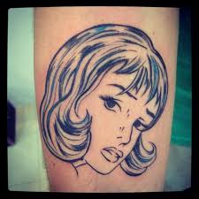 We have been offering first class dermal piercings for longer than any other shop in the whole of northern california. Roy Lichtenstein Girl By Lynda Pink Tattoos Kl Pink Tattoo Tattoos Stylish Tattoo