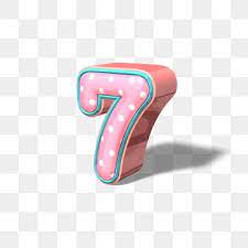 Creative 3d Stereo Pink Cute Rose Gold Art Number 7 Creative Digital Stereoscopic Png Transparent Clipart Image And Psd File For Free Download Png