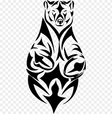Just as the bear takes to hibernation in winter so too did. Tribal Bear Tattoo Bear Tribal Tattoo Png Image With Transparent Background Toppng