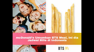 Berikut ini fakta menarik dari bts meal seperti yang disampaikan oleh associate director of marketing mcdonald's indonesia, caroline kurniadjaja dalam virtual conference btsxmcdonald's bts meal. Mcdonald S Umumkan Bts Meal Ini Dia Jadwal Rilis Di Indonesia Youtube