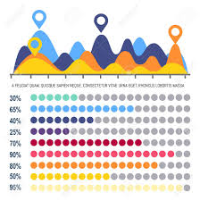 Infographics Flowchart With Percentage Information Vector Chart