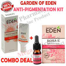 Powerful antioxidants like natural vitamin e & grape seed oil protect skin from harmful free radicals, and at the same time, promotes collagen production, which helps firm up the skin and reduces fine lines & wrinkles. Garden Of Eden Anti Pigmentation Kit Rosa E Satin White Day Cream Shopee Malaysia
