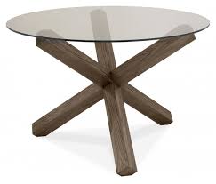 Many styles and dining table examples. Turin Dark Oak Circular Glass Table Dining Furniture Bentley Designs
