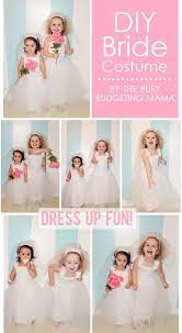 My Girls Love Our Photos Of Mommy And Daddy Getting Married We Have A Bunch All Over Our House And I Thi Kids Bride Costume Bride Costume Diy Wedding Dress