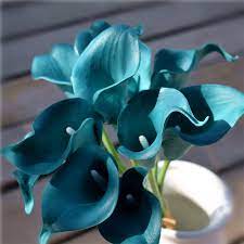 All of our buttonholes and corsages are. 10 Dark Teal Calla Lilies Real Touch Calla Lily Bouquet For Wedding Bridal Decor Calla Lily Bouquet Lily Bouquetreal Touch Calla Aliexpress