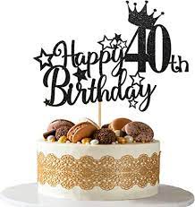 Check spelling or type a new query. Amazon Com Ushinemi 40th Birthday Cake Topper 40 Brithday Decorations For Men Women 5 9x4 77 Inch Glitter Black Toys Games