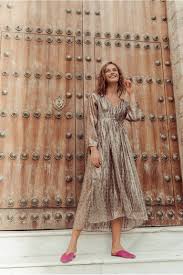 Robe longue boheme chic manches longues et ras de. Robe Boheme Chic Vintage Femme Louise Misha