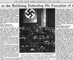 It remains one of the most significant killings of modern times. Nyt Archives On Twitter The Night Of The Long Knives Began June 30 1934 Later We Reported On Hitler S Defense To The Reichstag Https T Co Mdggmzvmkn Https T Co Idsnebjxy8