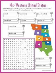 Us Geography Mid Western United States Review U S Geography The Easy And Fun Way With A Puzzle Workshee Geography Worksheets Us Geography Geography For Kids
