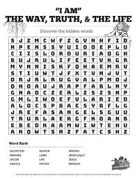A list of free autumn and fall word search puzzles organized by skill level as well as grade level. John 14 The Way The Truth And The Life Bible Word Search Puzzle Sharefaith Kids