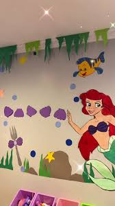 Black Little Mermaid Classroom Door