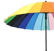 Promotional 8rib Custom Manual Folding OEM Gift Advertising Fashion Rainbow  Umbrella with Logo Printing