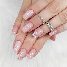 Wedding Natural Gel Nails Design Ideas For Bride 2019 Weddingnails Naturalgelnails Bridenails Wedding Nail Art Design Nail Art Wedding Gel Nail Designs
