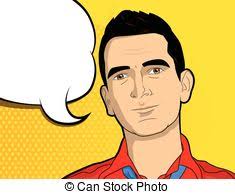 Maybe you would like to learn more about one of these? Pop Art Man Face With Comic Speech Bubble Canstock