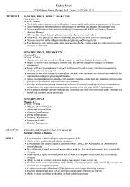They are freely editable, useable and working for you; Senior Planner Resume Samples Velvet Jobs