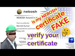 Even if you decide to use an online service, verify the security features on the back of a check. How To Verify Nebosh Certificate How To Check The Authenticity Of Nebosh Certificate Youtube