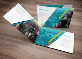 Bi Fold Brochure Design Template In A4 Landscape Design Share Brochure Mockup Psd Brochure Mockup Free Brochure Design Template